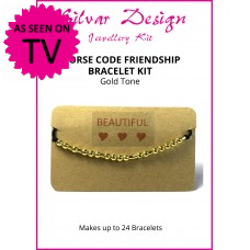 Morse Code Friendship Bracelet Kit - Gold Tone